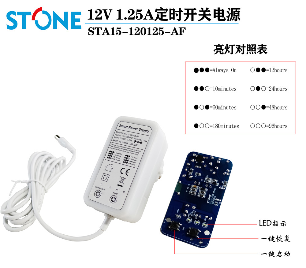 18W定時(shí)快關(guān)電源適配器